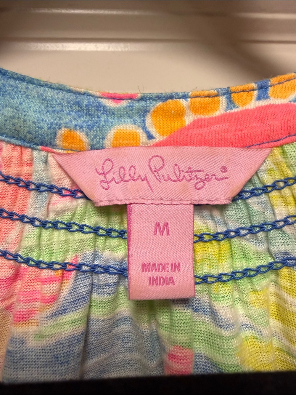 Lilly Pulitzer Pastel Watercolor Knit Top - Blue, Pink & Yellow - Picture 3 of 6